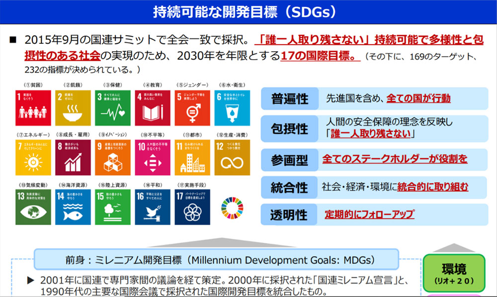 図3「持続可能な開発目標(SDGs)達成に向けて日本が果たす役割」より抜粋引用