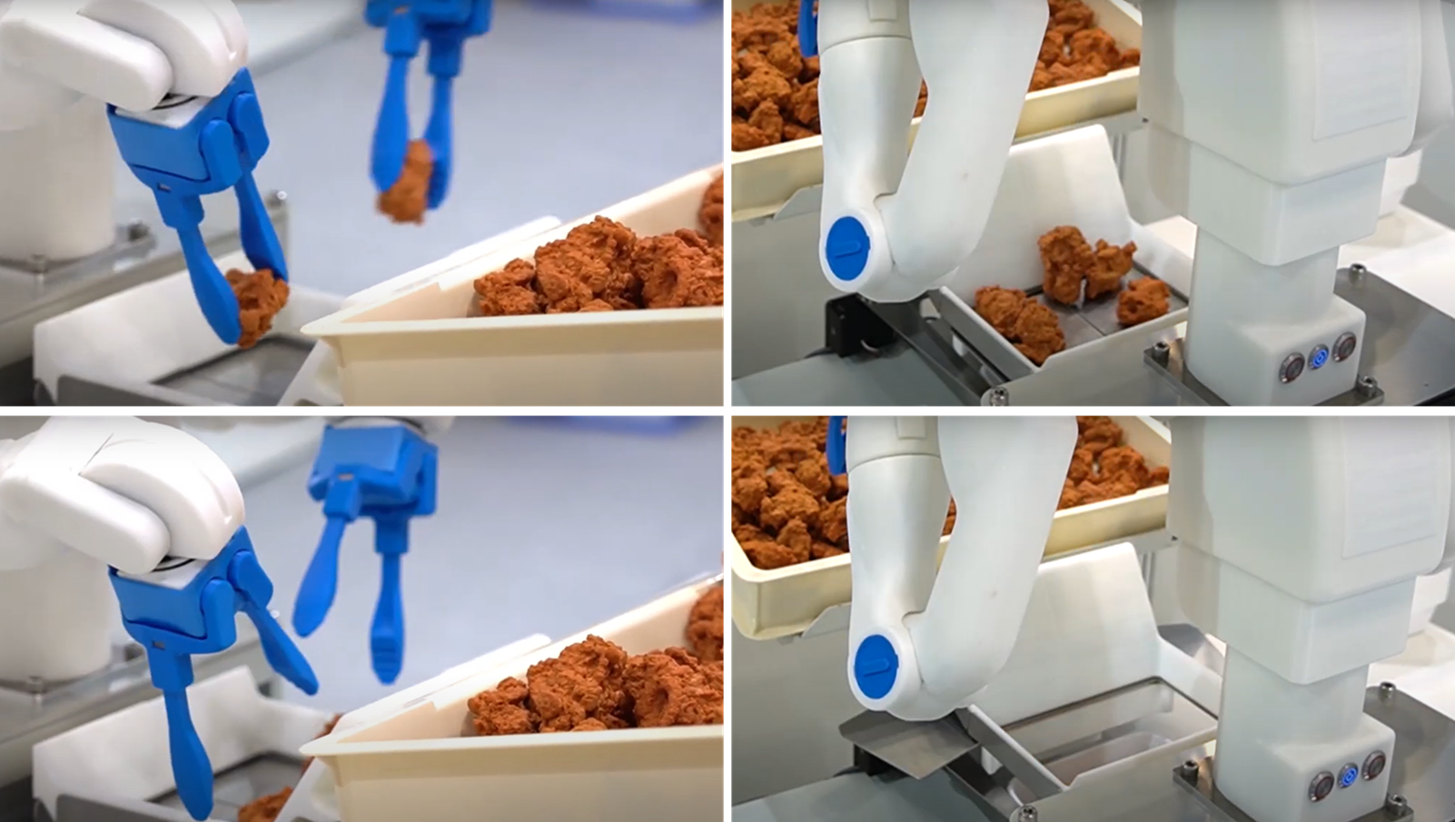 写真1 – 2 – 2.「Foodlyセル生産システム(から揚げのトッピング)」