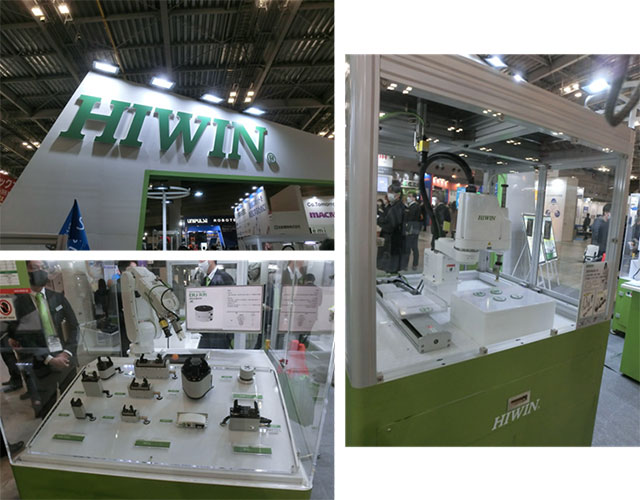 写真8. 垂直多関節ロボットとロボットハンド(左下)とスカラロボット(右)