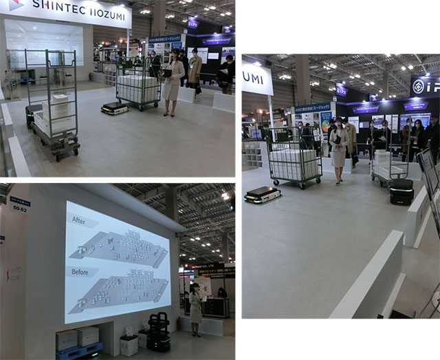 写真11. 搬送ロボットの実演デモ