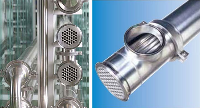 写真2.多管式熱交換器(シェル&チューブ式)